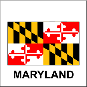 Clip Art: Flags: Maryland Color