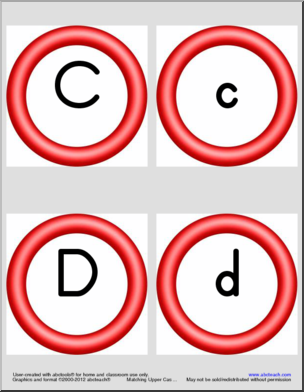 Alphabet Matching Game; Match Upper and Lower Case letters