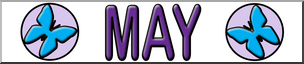 Clip Art: Month Banner: May Color