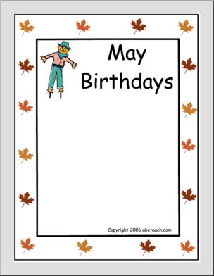 Border Paper: May Birthdays