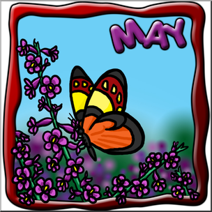 Clip Art: Month Graphic: May Color