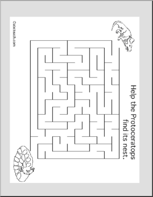 Maze: Dinosaur 2 (easy)