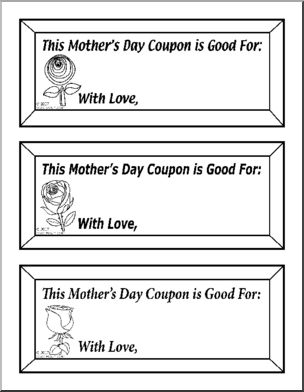 Gift: Mother’s Day Coupons (b/w)