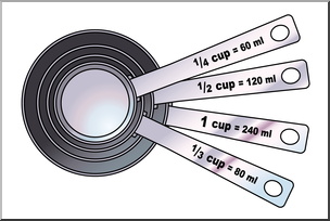 Clip Art: Measuring Cups Color
