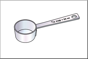 Clip Art: Measuring Cups: Quarter Cup Color