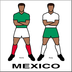 Clip Art: Men’s Uniforms: Mexico Color
