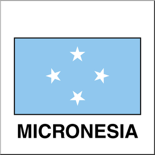 Clip Art: Flags: Micronesia Color