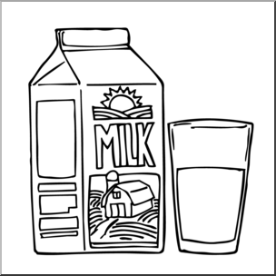 Clip Art: Milk B&W