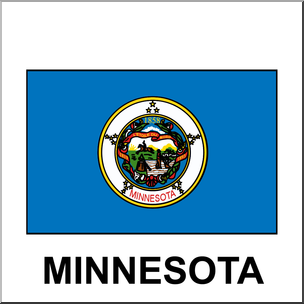 Clip Art: Flags: Minnesota Color