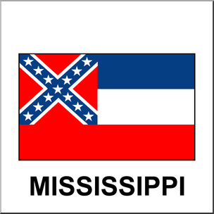 Clip Art: Flags: Mississippi Color