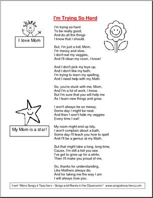 Mom Poem (from Songs 4 Teachers)