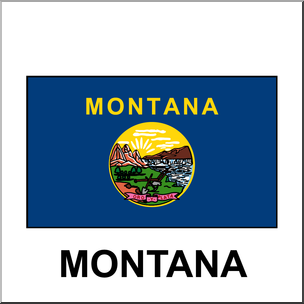 Clip Art: Flags: Montana Color