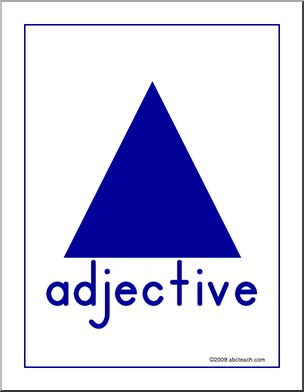 Poster: Parts of Speech – Adjectives (for Montessori)