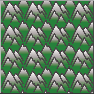 Clip Art: Tile Pattern: Map Terrain: Mountains Color HiRes