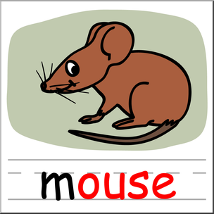Clip Art: Basic Words: -ouse Phonics: Mouse Color