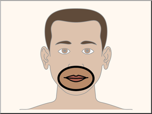Clip Art: Parts of the Body: Mouth Color Unlabeled