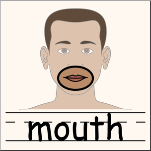 Clip Art: Parts of the Body: Mouth Color