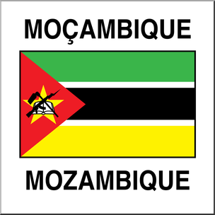 Clip Art: Flags: Mozambique Color