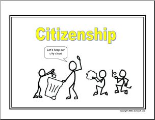 Poster: Life Skills – Citizenship  (stick figure)