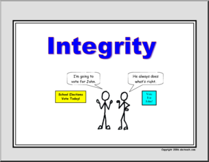 Poster: Life Skills – Integrity (stick figure)