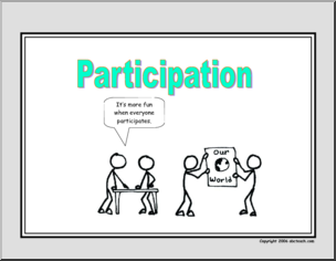 Poster: Life Skills – Participation (stick figure)