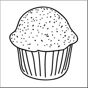 Clip Art: Muffin B&W