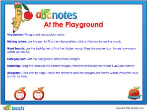Interactives: Notebook: Playground Theme (multi age)