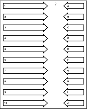 Clip Art: Multiple Pathway Grid 10C Blank