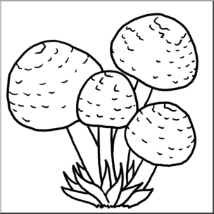 Clip Art: Mushrooms B&W