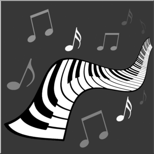 Clip Art: Music Graphic Grayscale