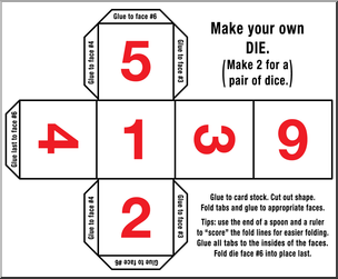 Clip Art: Make Your Own Dice 2 Color 1