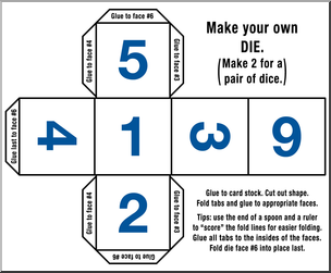 Clip Art: Make Your Own Dice 2 Color 2