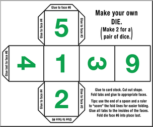 Clip Art: Make Your Own Dice 2 Color 3