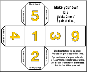 Clip Art: Make Your Own Dice 2 Color 4
