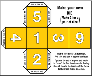Clip Art: Make Your Own Dice 2 Color 8
