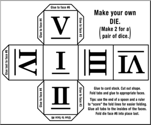 Clip Art: Make Your Own Dice 3 B&W