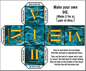 Clip Art: Make Your Own Dice 3 Color 2