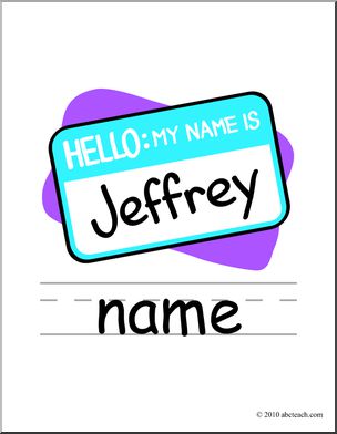 Clip Art: Basic Words: Name Color Labeled