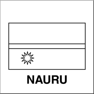 Clip Art: Flags: Nauru B&W