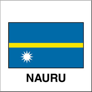 Clip Art: Flags: Nauru Color