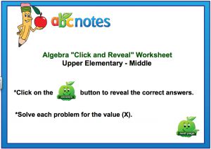 Interactive: Notebook: Algebra–Unknown Equations #3