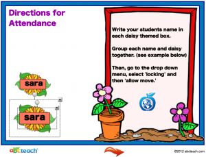 Interactive: Notebook: Attendance Template: Daisy Theme
