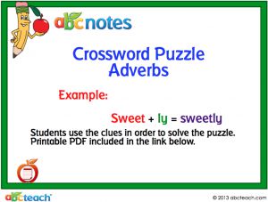 Interactive: Notebook: Crossword: Adverbs