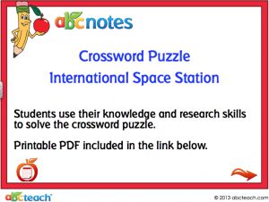 Interactive: Notebook: Crossword: International Space Station