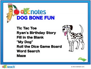 Interactive: Notebook: Animals: Dog Bone Fun (prek/prim)