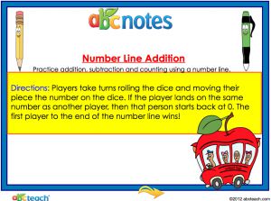 Interactive: Notebook: Math – Number Line Addition Game