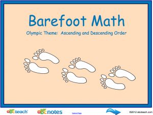 Interactive: Notebook: Math: Barefoot Olympics (upper elem)