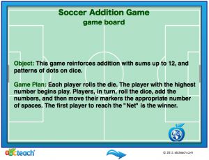 Interactive: Notebook: Soccer: Board Game (prek/elem)