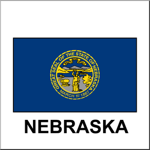 Clip Art: Flags: Nebraska Color