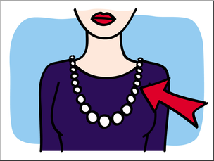 Clip Art: Basic Words: Necklace Color Unlabeled